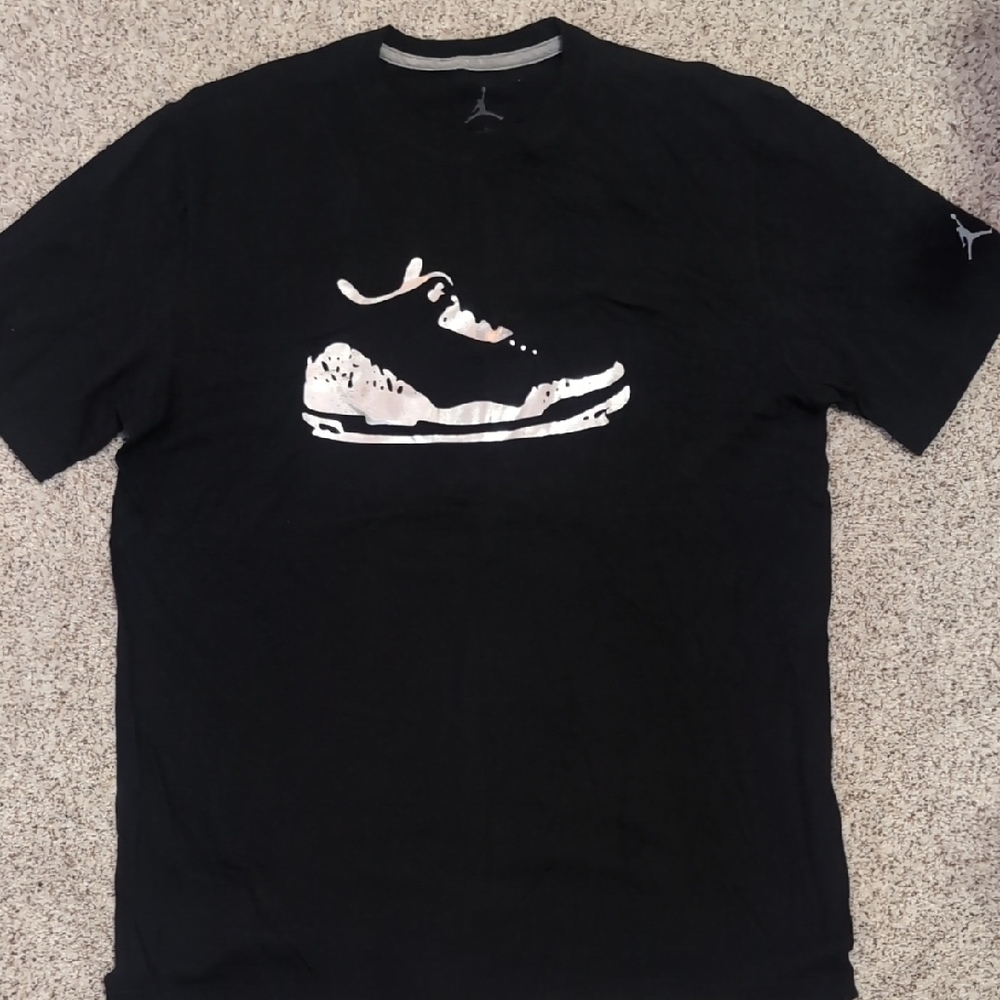 Jordan Black Tee with Sneaker Graphic